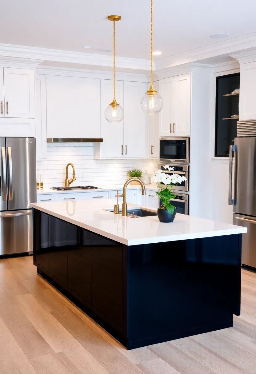 20 Colorful Kitchen Island Ideas That Will Brighten Your Home (Wait Till You See #7!) - 6. Bold Black Elegance