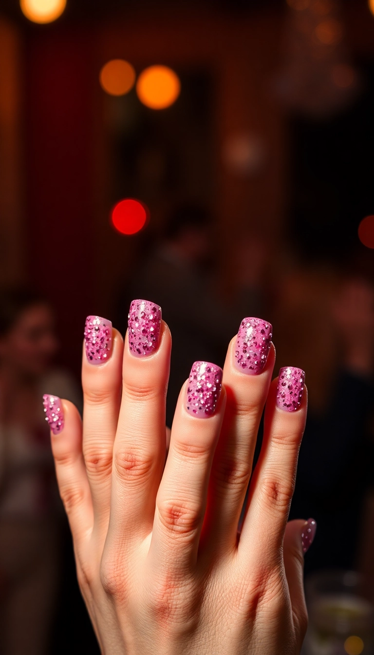 27 Stunning Pink Nail Ideas That Will Turn Heads (You Won't Believe #15!) - 2. Glitter Glam