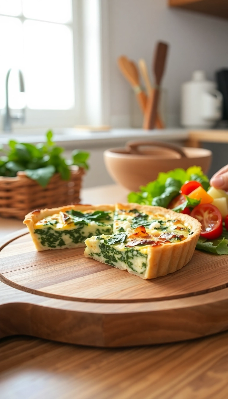 19 Cozy Dinner Ideas That'll Warm Your Heart and Home! - 10. Spinach and Feta Quiche