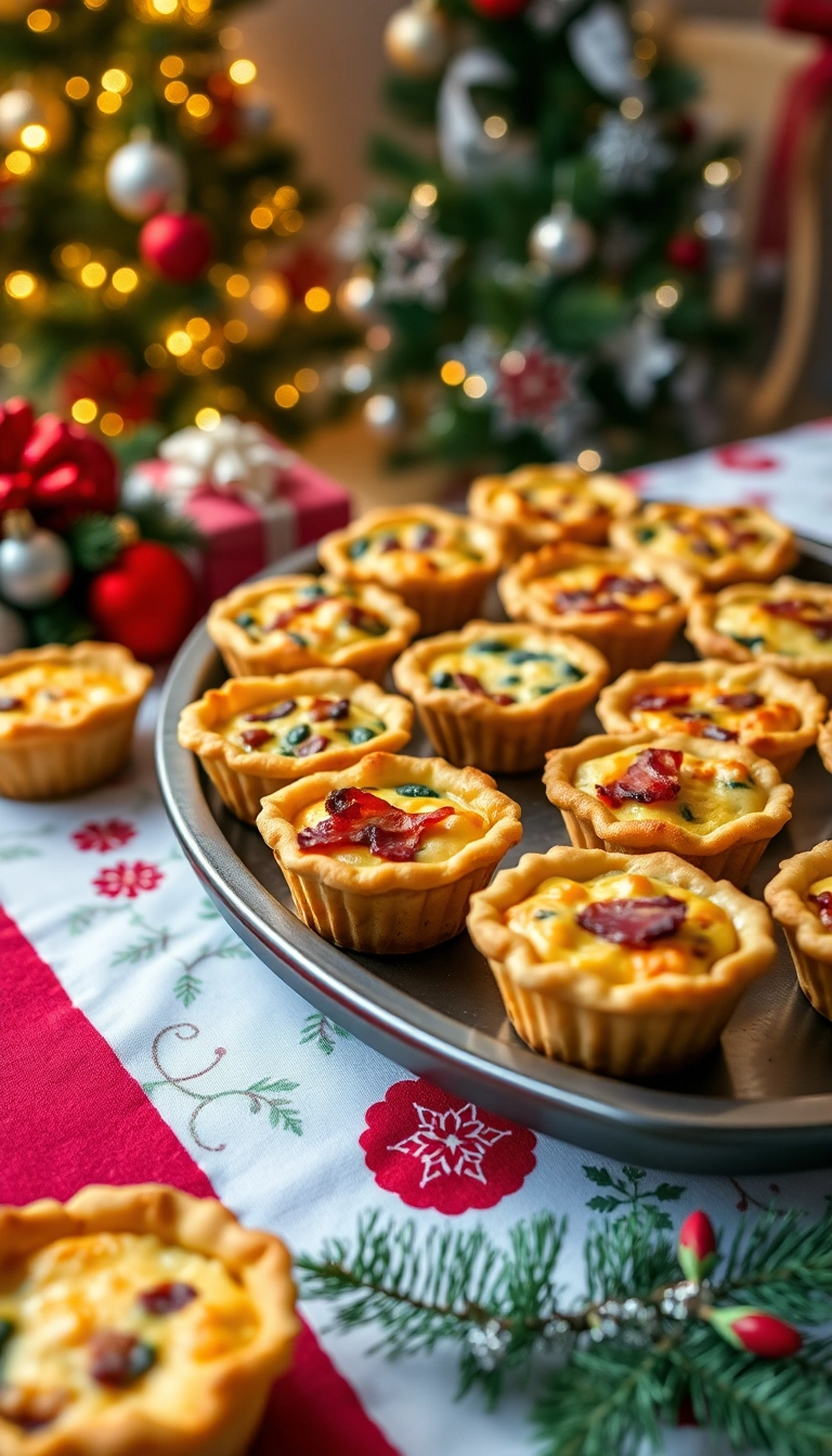 22 Festive Appetizers to Make Your Christmas Party Unforgettable (Don't Miss #7!) - 7. Mini Quiches