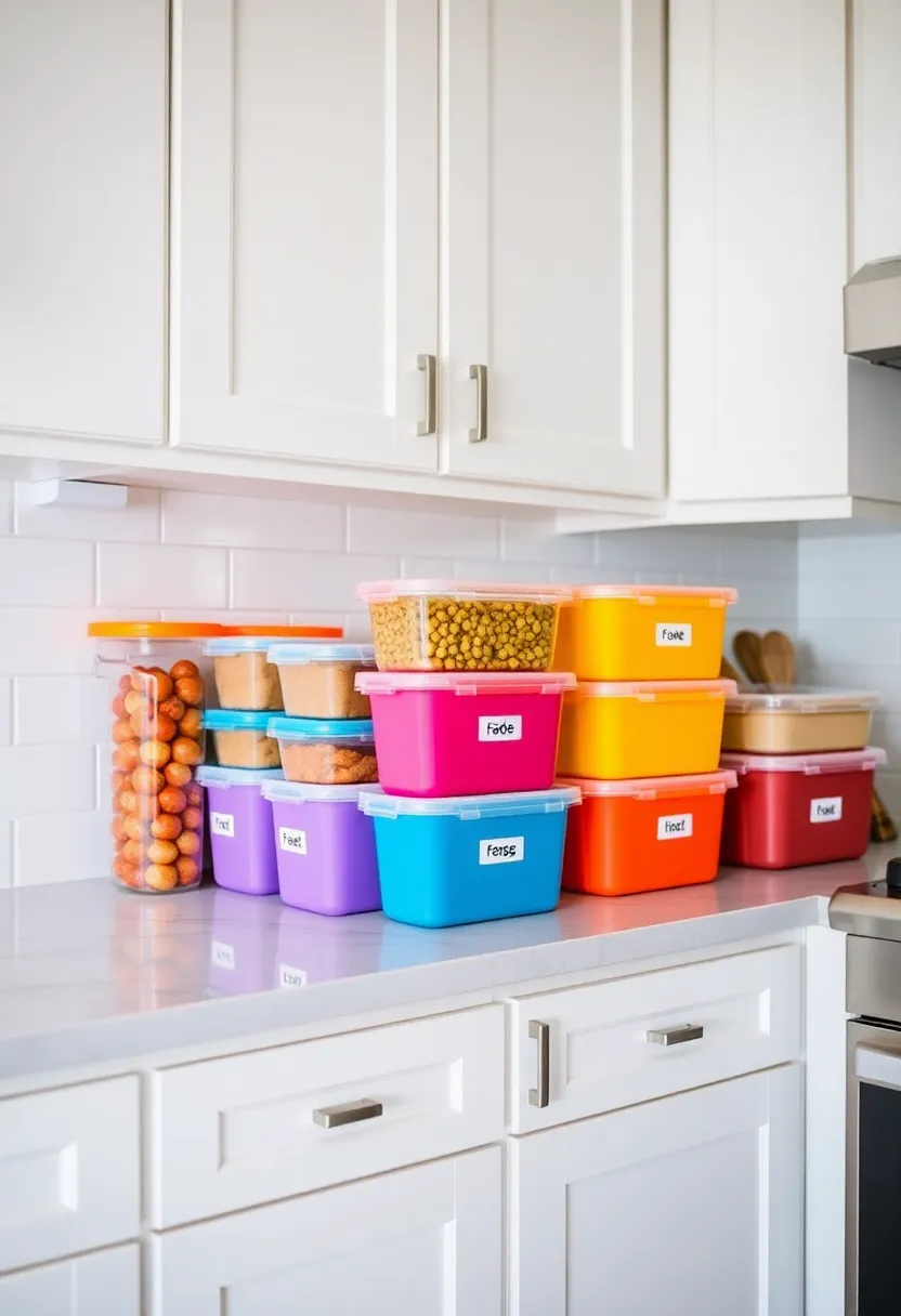 20 Kitchen Organization Hacks That'll Transform Your Space Instantly (You Won't Believe #15!) - 9. Color-Coded Food Storage