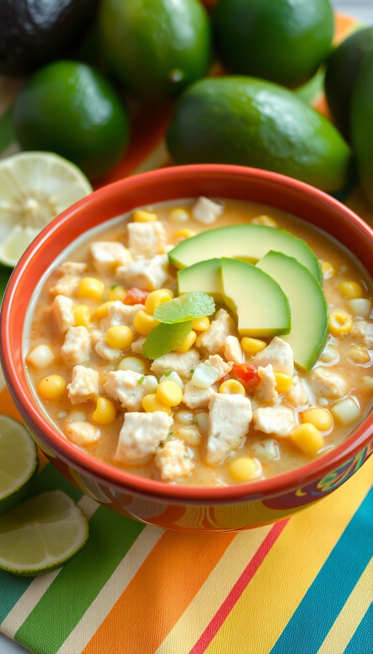 20 Creamy White Chicken Chili Ideas That'll Make Your Taste Buds Dance! - 4. White Chicken Chili with Corn and Lime