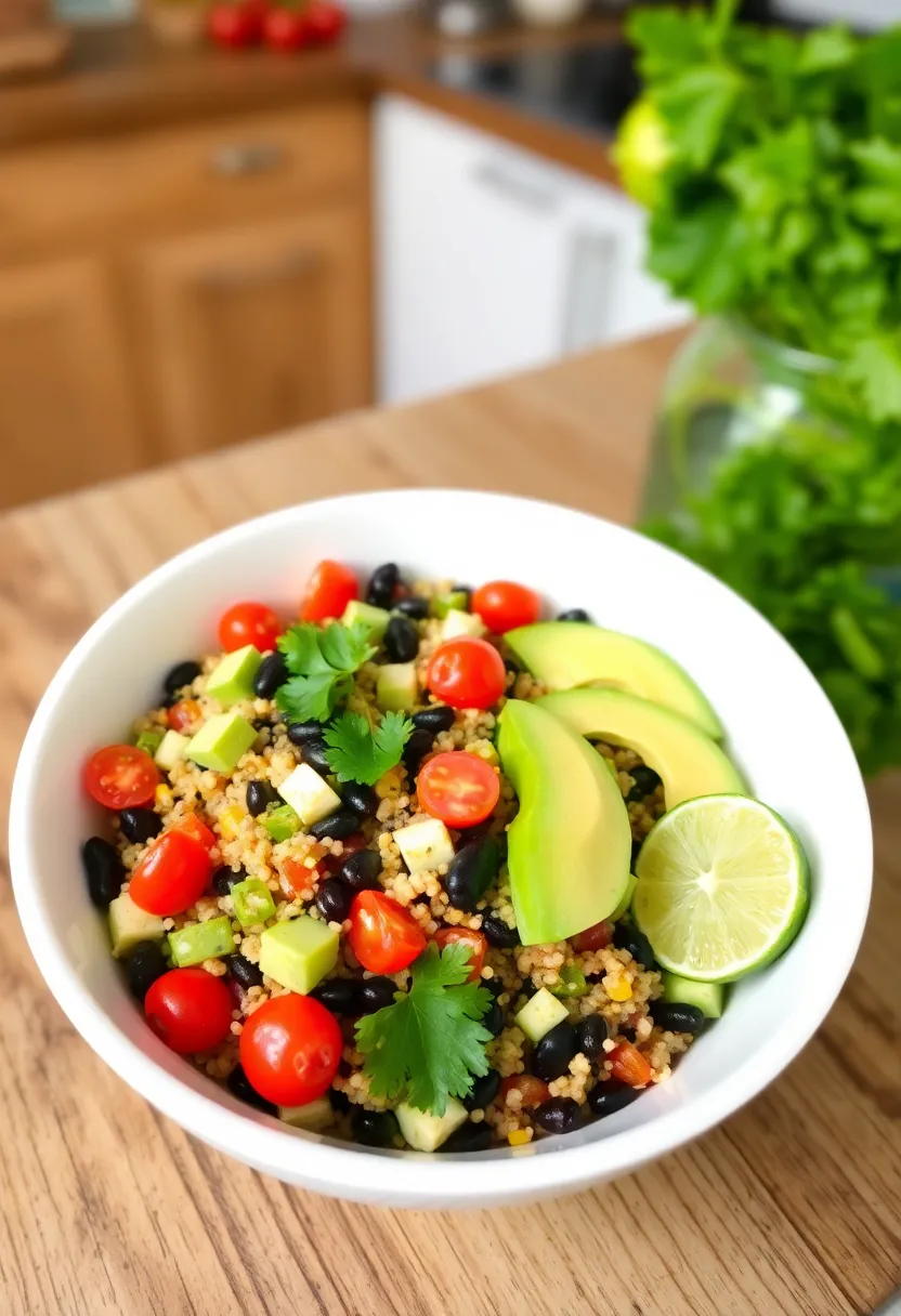 15 Quick & Easy Healthy Lunch Recipes That Will Make You Feel Amazing! - 1. Quinoa Salad with Avocado and Black Beans