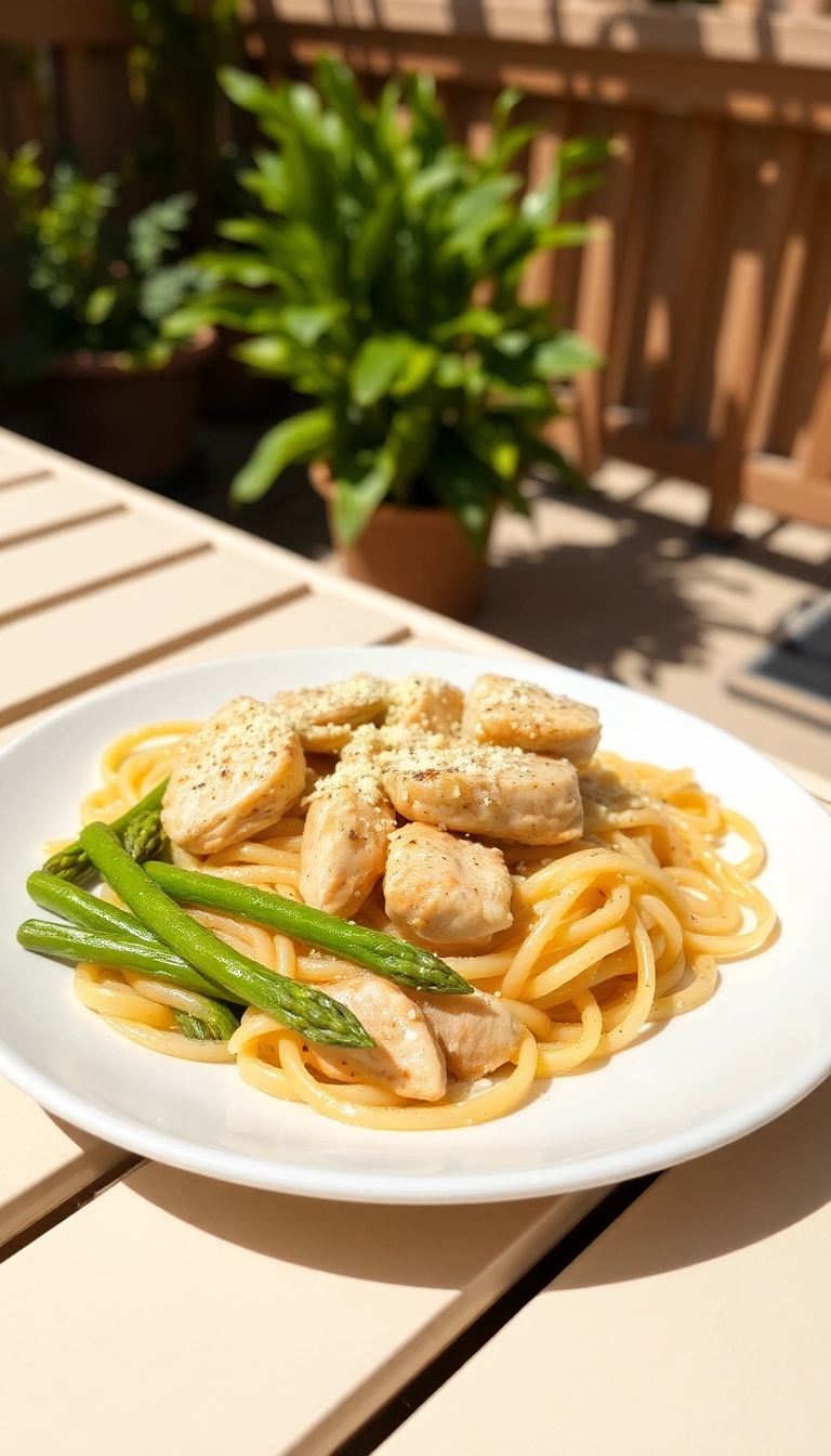 21 Low-Calorie Chicken Pasta Recipes You Can’t Resist (Especially #13!) - 14. Chicken and Asparagus Pasta