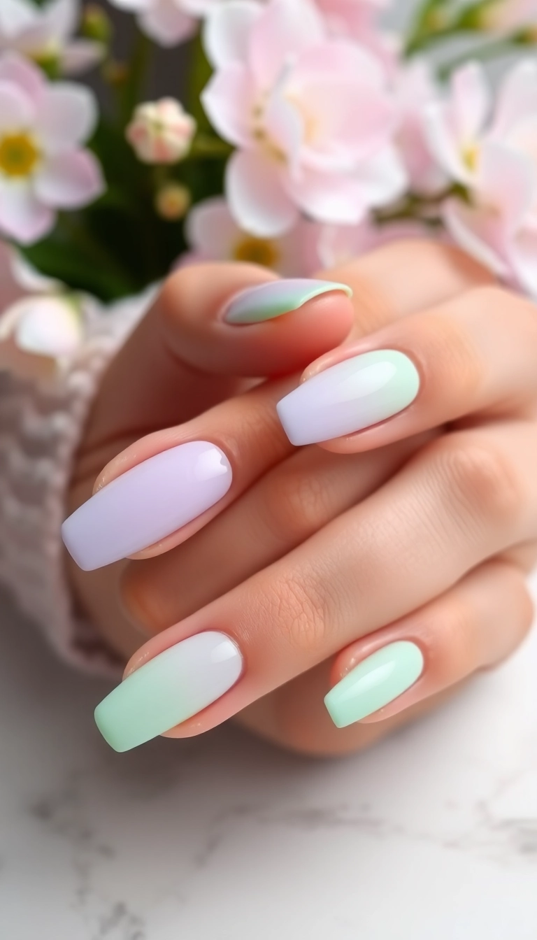 25 Best Ever Spring Nail Ideas That Will Make Your Friends Jealous! - 1. Pastel Ombre Delight