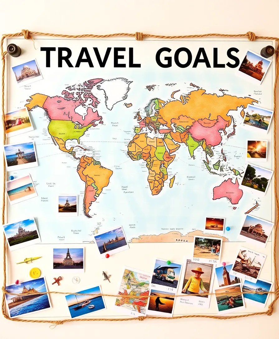 Unlock Your Dreams: 15 Vision Board Ideas That Will Transform Your Life! - 7. The Travel Goals Board