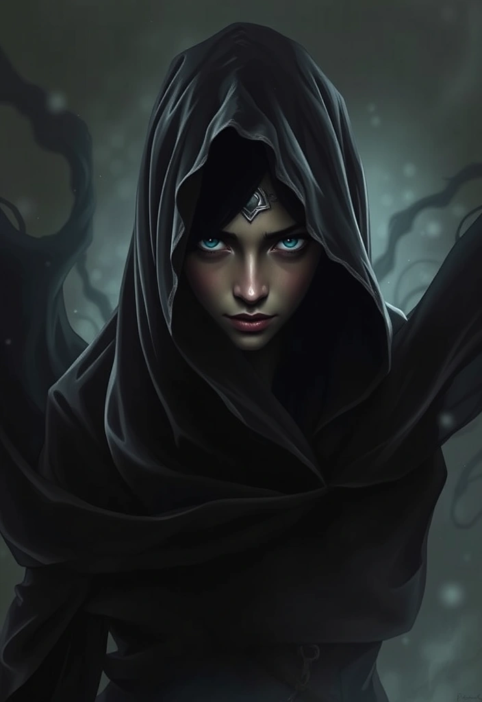 16 Dark Feminine Art Pieces That Perfectly Capture Vulnerability and Strength! - 2. Veil of Shadows