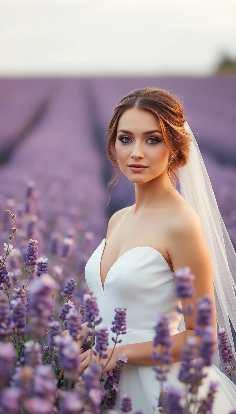 22 Stunning Glam Bride Makeup Ideas You Can't Miss—#14 Will Leave You Breathless! - 30. Luxe Lavender