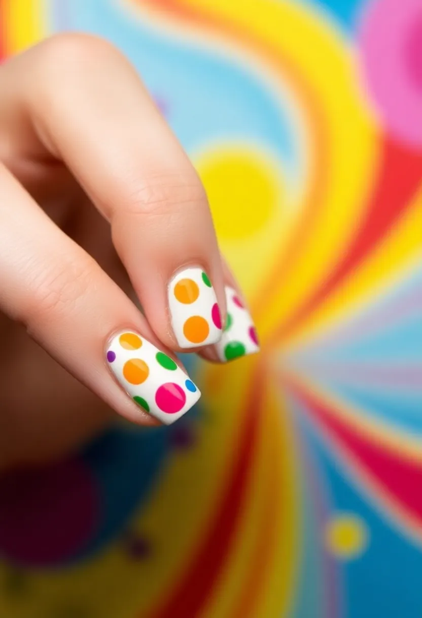 14 DIY January Nail Designs You Can Create in Under 30 Minutes! - 10. Polka Dots and Dashes