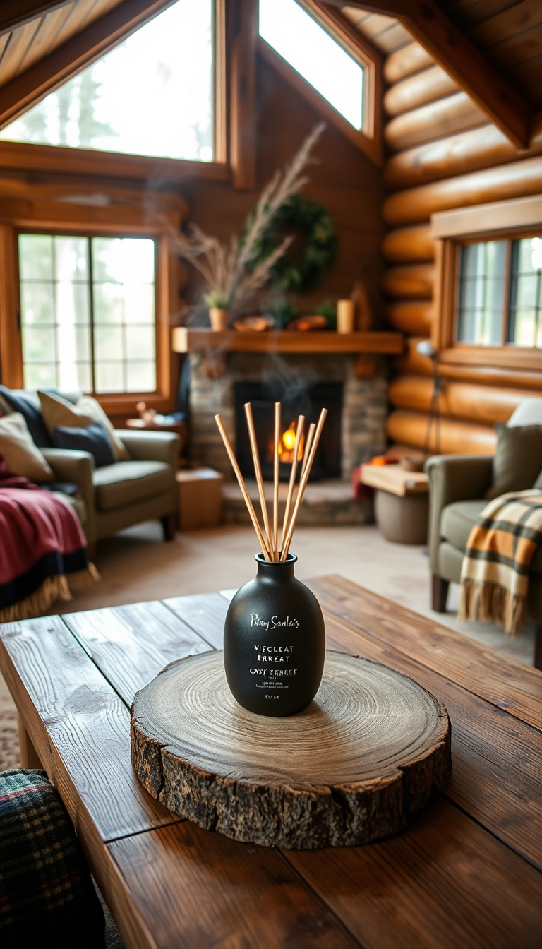 21 Christmas Essential Oil Blends That Will Fill Your Home with Holiday Cheer! - 18. Cozy Cabin Retreat