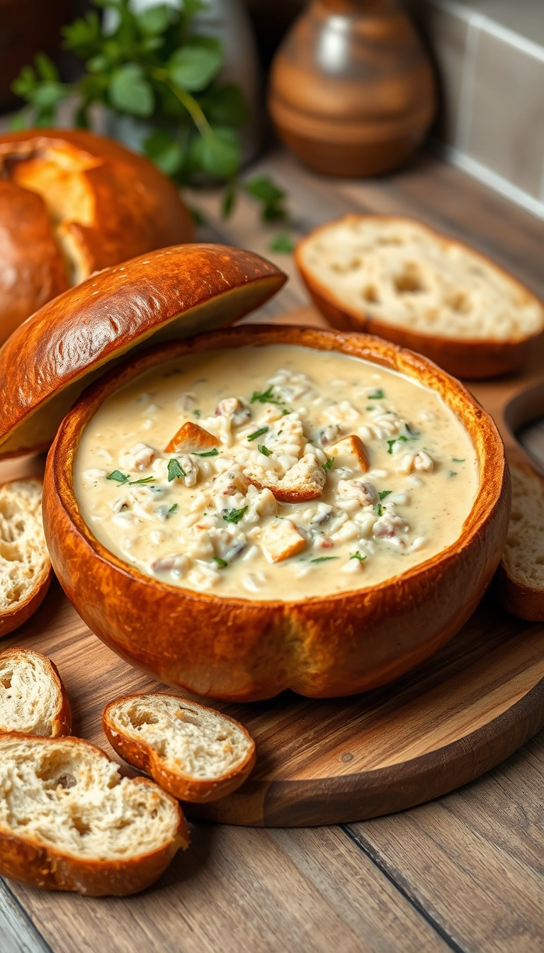 25 Chicken Wild Rice Soup Ideas That'll Warm Your Heart (You Won't Believe #10!) - 9. Chicken Wild Rice Soup in a Bread Bowl