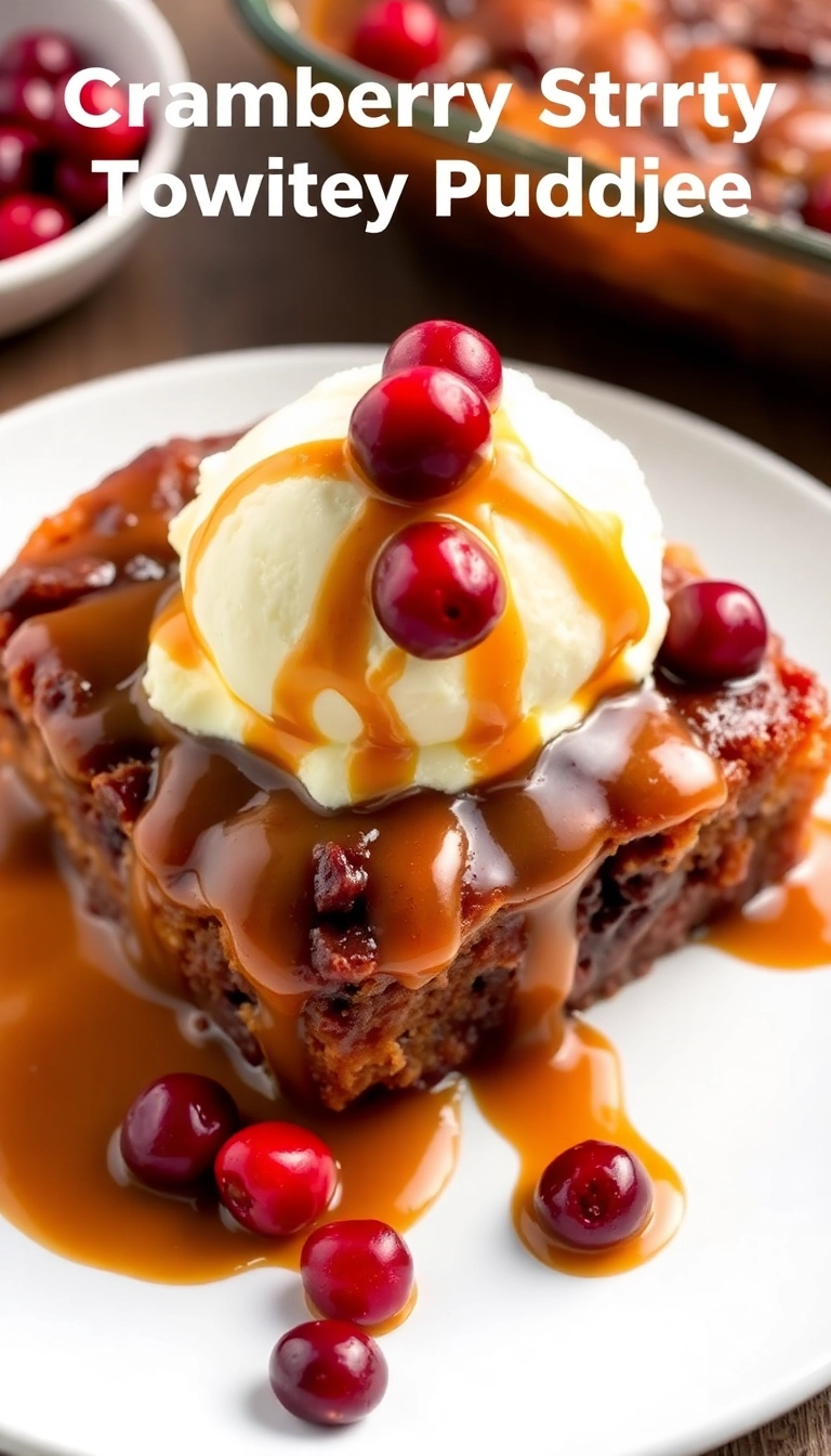 21 Irresistible Cranberry Dessert Recipes You’ll Want to Make This Holiday Season! - 12. Cranberry Sticky Toffee Pudding