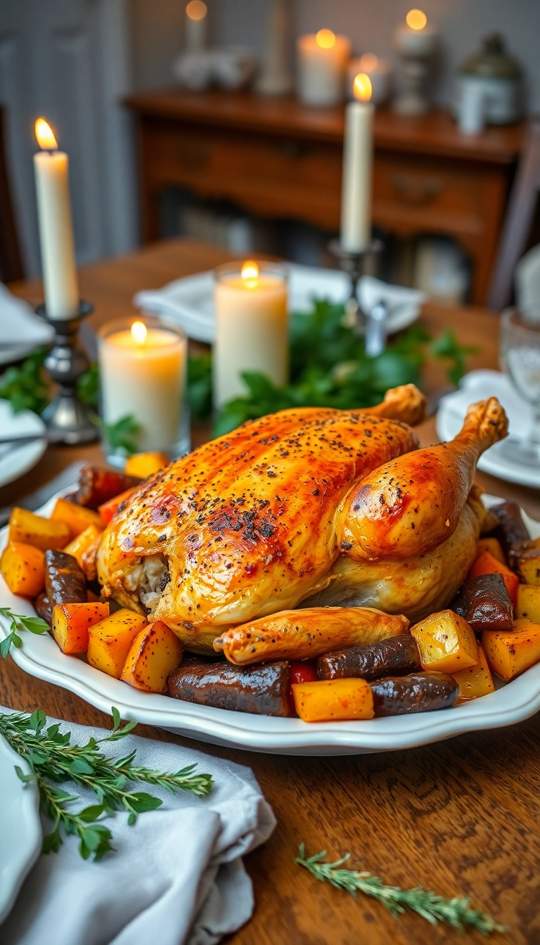 19 Cozy Dinner Ideas That'll Warm Your Heart and Home! - 16. Herb Roasted Chicken with Vegetables