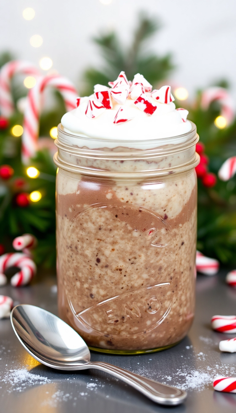 18 Christmas Breakfast Ideas That Will Make Your Mornings Merry! - 16. Chocolate Peppermint Overnight Oats