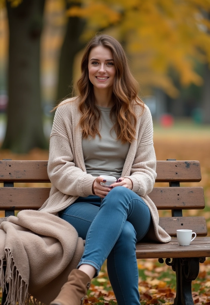 15 Casual Outfit Ideas That'll Make You Look Effortlessly Chic! - 11. Comfy Cardigan & Basic Tee