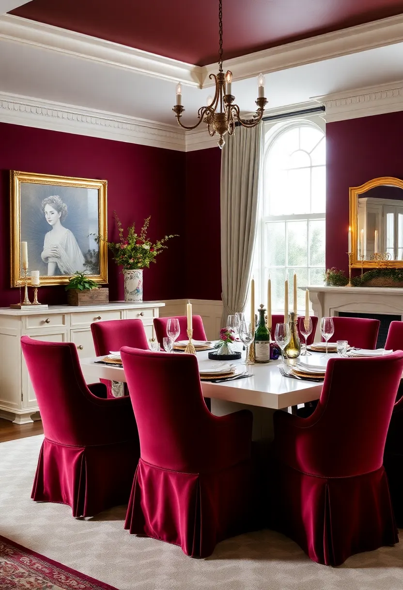 16 Bold Color Combinations That'll Make Your Neighbors Jealous (Watch Out for #3!) - 4. Rich Burgundy and Soft Cream