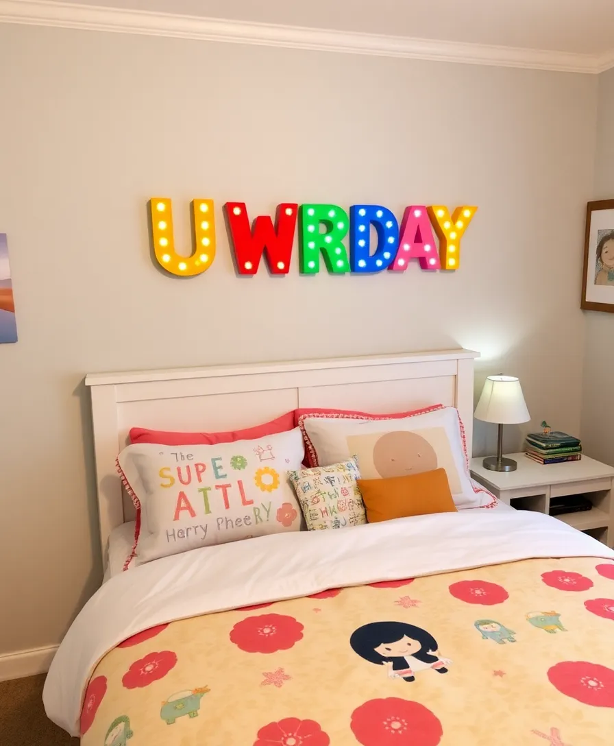 15 Stylish Kids' Room Furniture Ideas That Are Both Functional and Fun (Don't Miss #9!) - 6. Personalized Name Signs