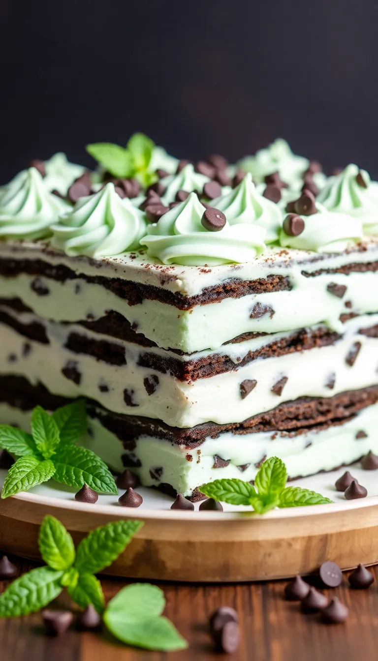 12 No-Bake Desserts That Are Perfect for Summer (Wait Until You Try #6!) - 7. Mint Chocolate Chip Icebox Cake