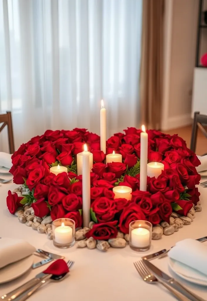 18 Romantic Valentine's Decor Ideas That'll Transform Your Home (Wait Until You See #14!) - 15. Heart-Shaped Table Centerpieces