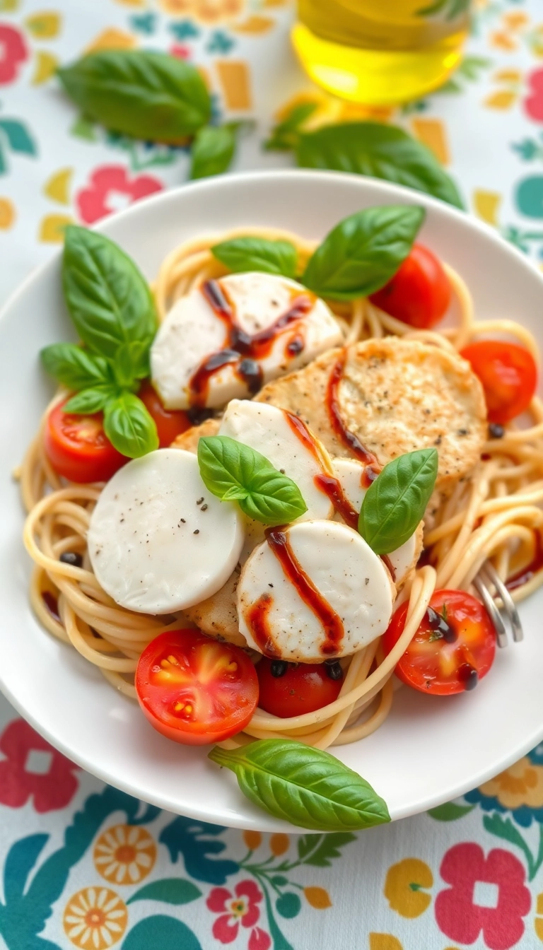 21 Low-Calorie Chicken Pasta Recipes You Can’t Resist (Especially #13!) - 12. Chicken Caprese Pasta