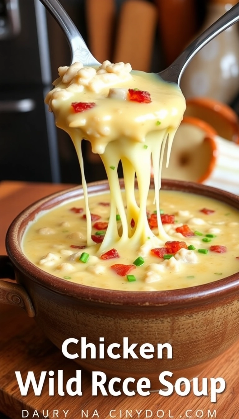 18 Panera Chicken and Wild Rice Soup Ideas That Will Warm Your Soul! - 2. Cheesy Chicken and Wild Rice Soup