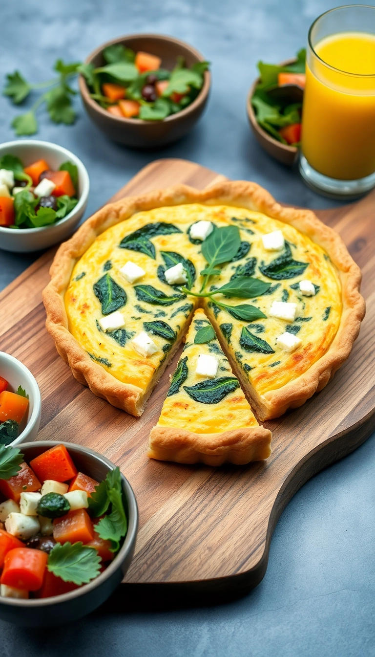 21 Christmas Brunch Ideas That Will Make Your Holiday Morning Magical! - 3. Savory Spinach and Feta Quiche