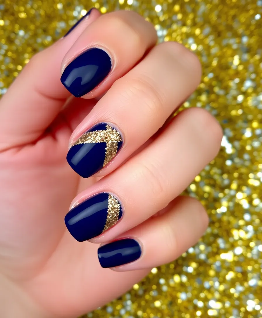 Glitter & Glam: Perfect New Year’s Nails for a Sparkling Start - 10. Glamorous Glitter Stripes