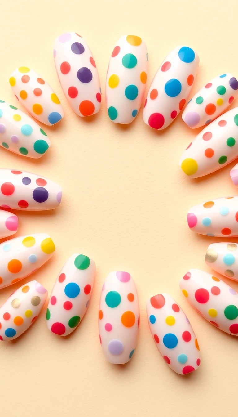 24 Punchy Nail Designs That'll Make You Want to DIY Right Now! - 13. Colorful Dots