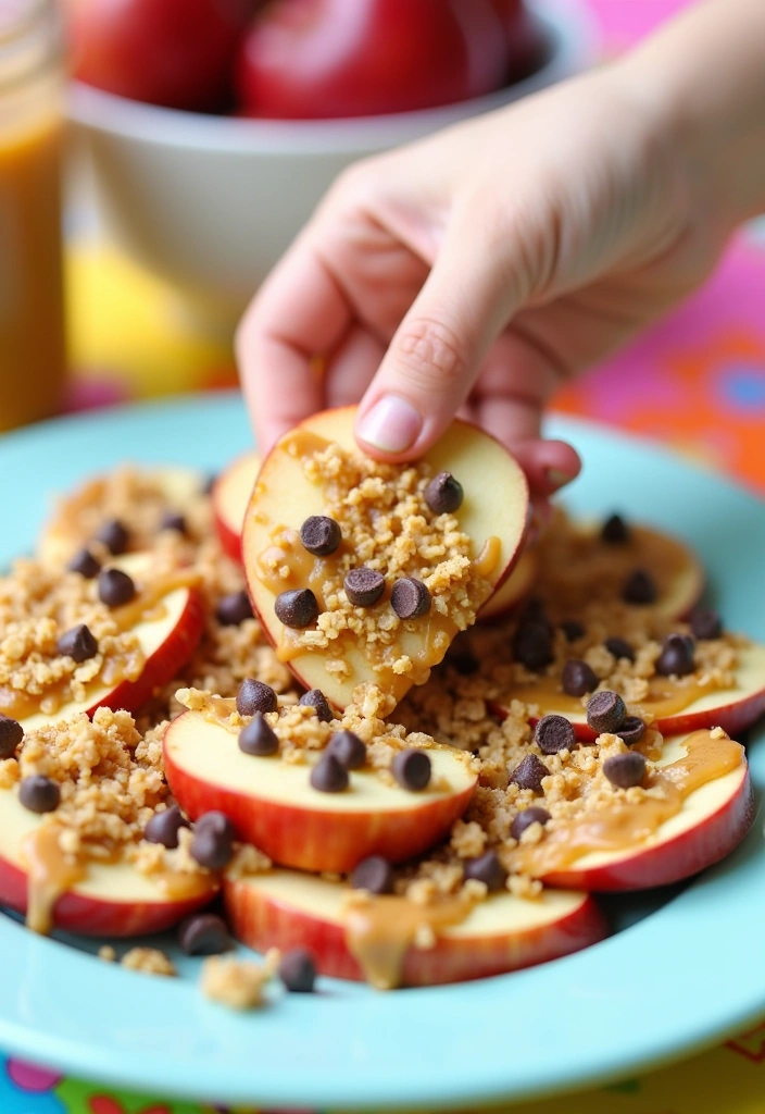 12 No-Bake 3-Ingredient Treats for Kids That Are an Absolute Must-Try! - 5. Apple Nachos