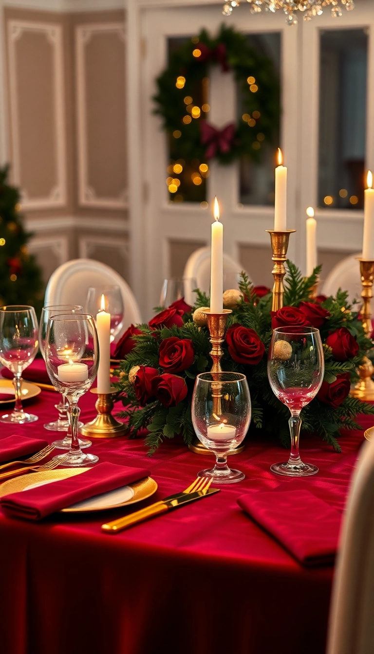 21 Creative Burgundy Christmas Inspiration Ideas That Will Leave Your Guests in Awe! - Burgundy Table Settings