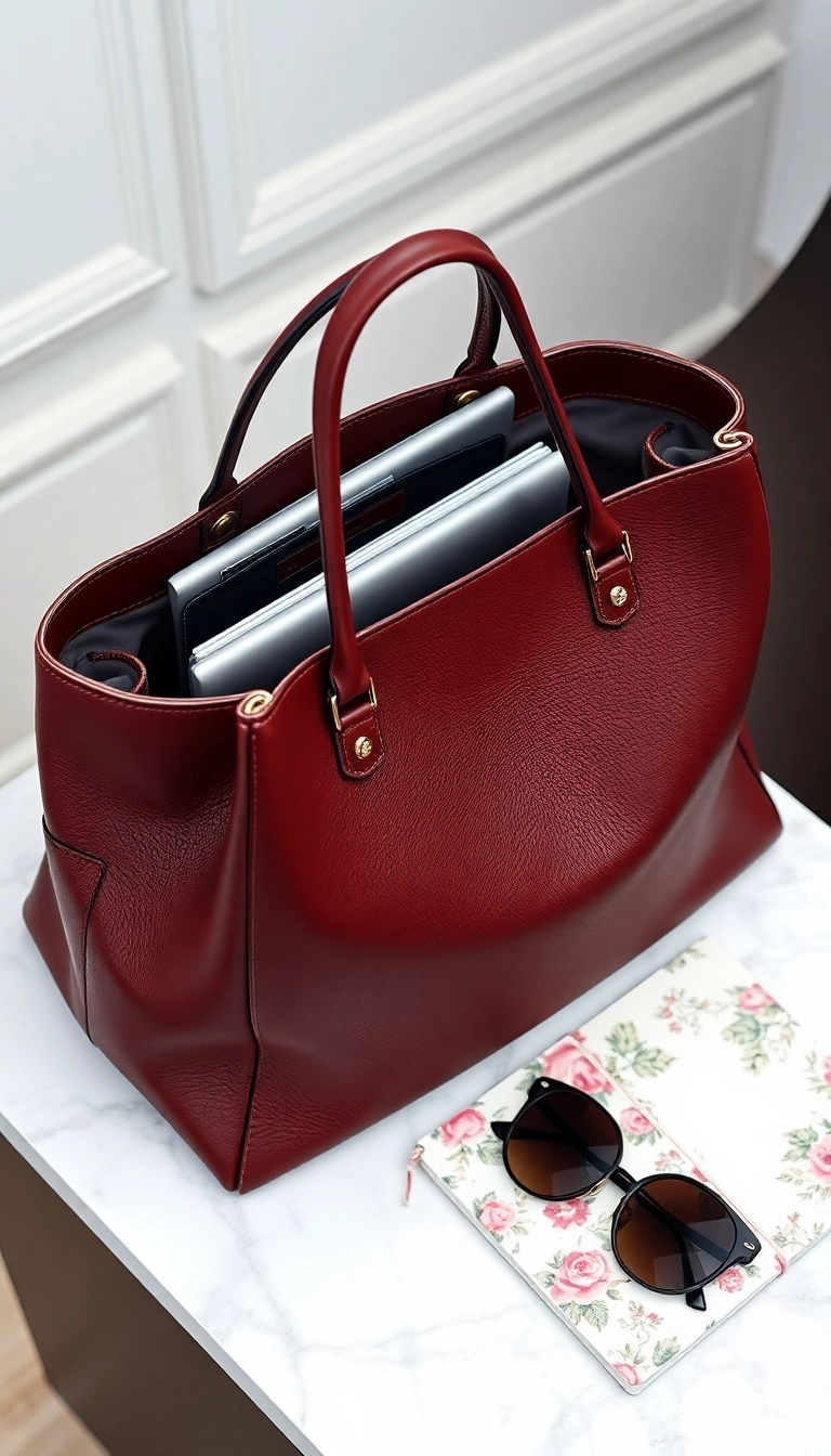 21 Trendy College Bags for Women That Are Perfect for Every Style! - 2. Sleek Leather Tote