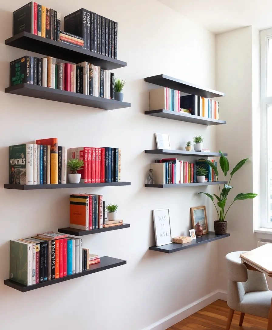 7 Stylish Book Storage Solutions for Small Apartments (You Won't Believe #3!) - 1. Floating Shelves: The Art of Minimalism