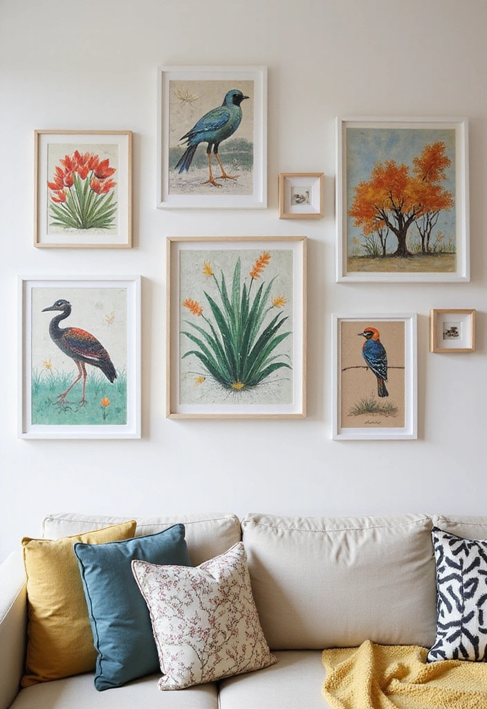12 Cozy Spring Living Room Decor Tips! - 11. Update Your Artwork