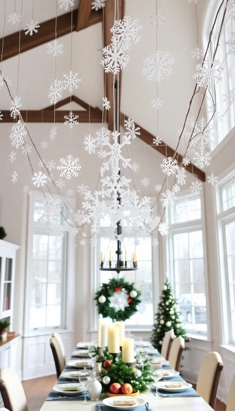 41 DIY Christmas Garland Ideas to Add Festive Flair 19 21 Unique DIY Christmas Garland Ideas That Will Wow Your Guests This Year! - Snowflake Garland