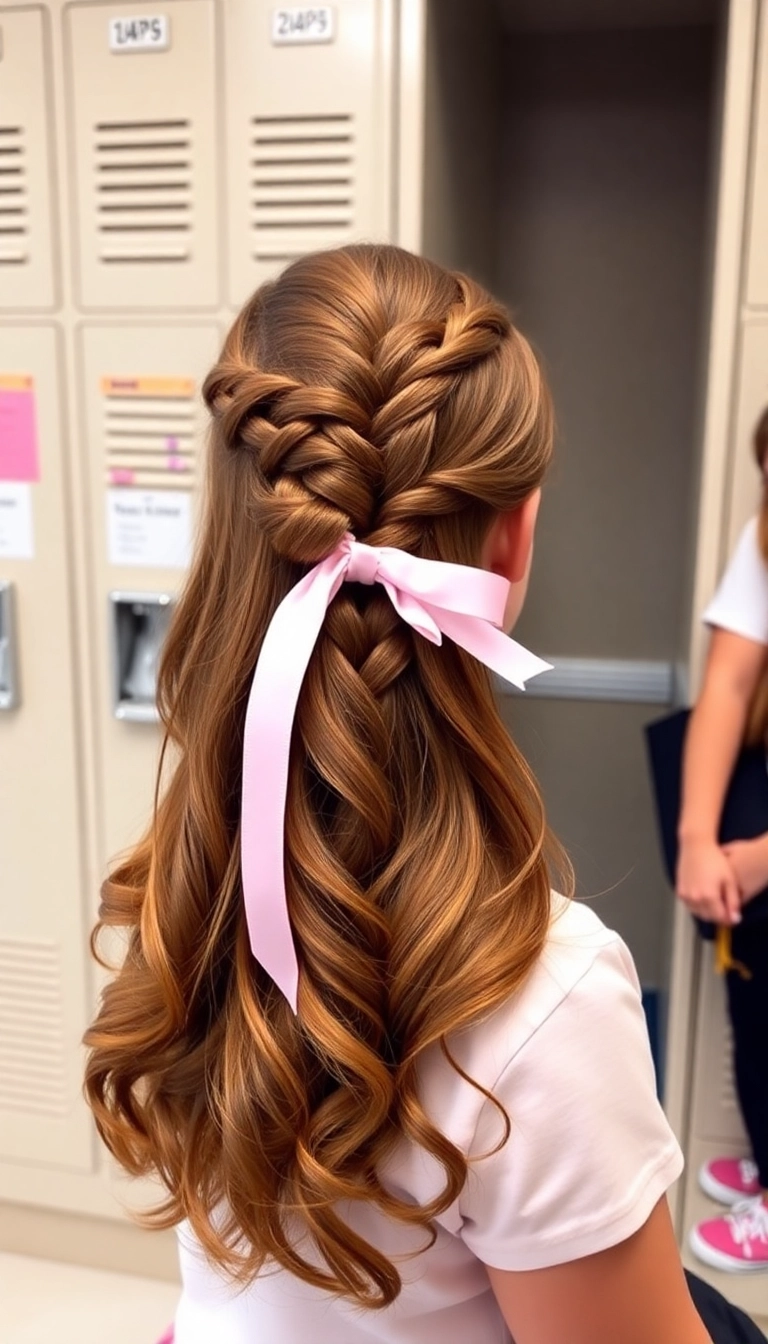 21 Cute and Easy Hairstyles for School That Will Make You the Trendsetter! - 2. Braided Half-Up Style