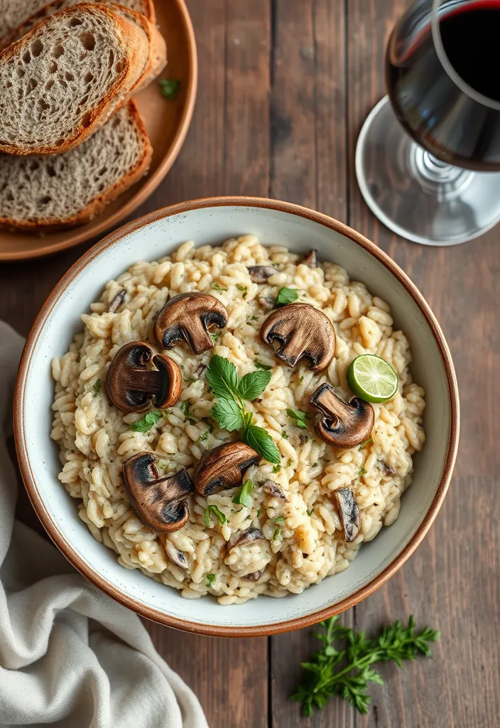 15 Romantic Valentine's Day Dinner Ideas That Will Melt Your Heart (Number 7 Is a Must-Try!) - 4. Vegan Mushroom Risotto