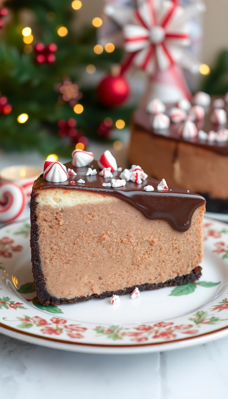 20 Delicious Christmas Eve Dinner Ideas to Impress Your Guests (You Won't Believe #12!) - 9. Chocolate Peppermint Cheesecake