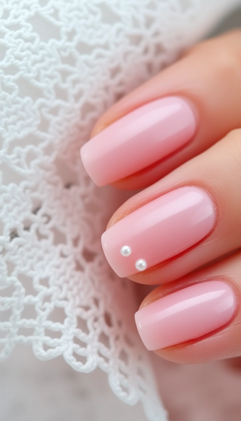 27 Stunning Pink Nail Ideas That Will Turn Heads (You Won't Believe #15!) - 13. Pearl Accents