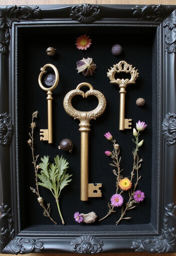 25 Dark Fantasy Decor Ideas That’ll Give Your Home a Hauntingly Beautiful Vibe! - 11. Unique Shadow Boxes