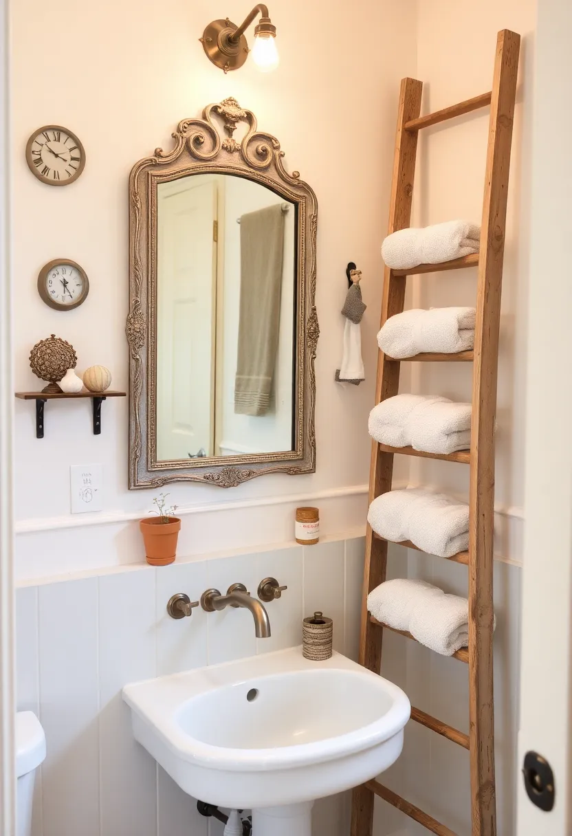 Fightssssssssssssssssss Bathroom: Transform Your Space with These 10 Ideas! - 6. Vintage Accents