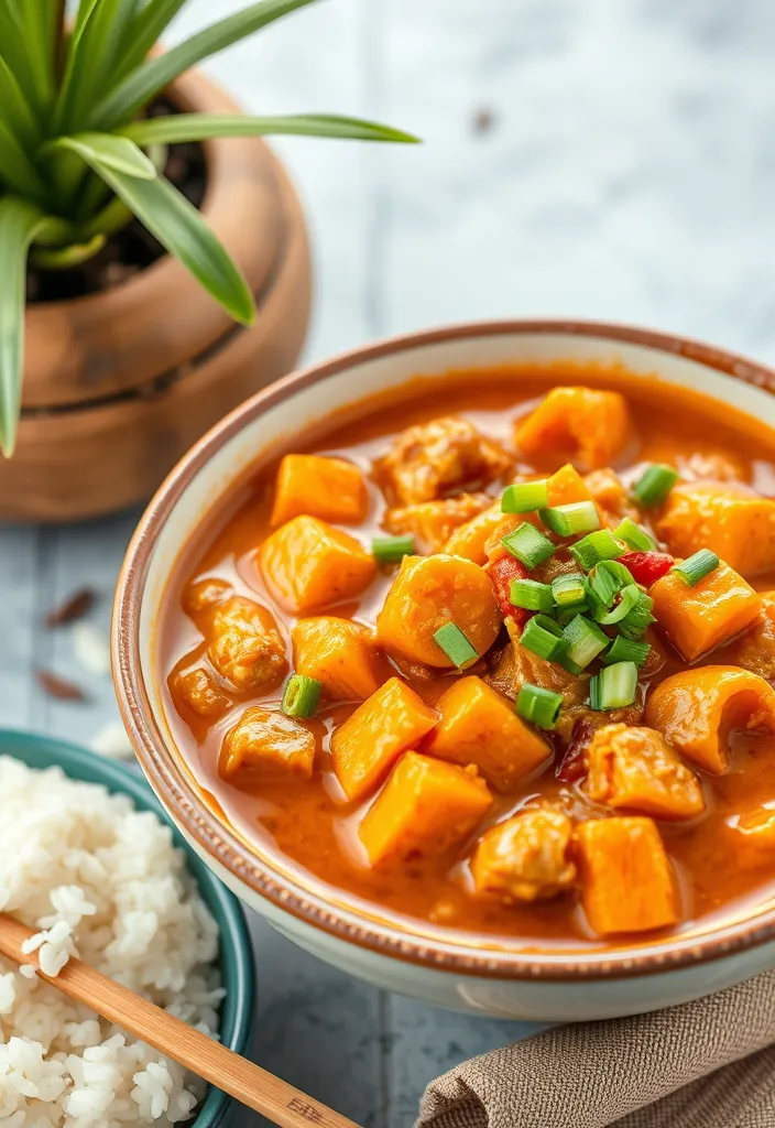 18 Healthy Crockpot Recipes You Won't Believe Are Low-Calorie! - 9. Thai Peanut Sweet Potato Stew