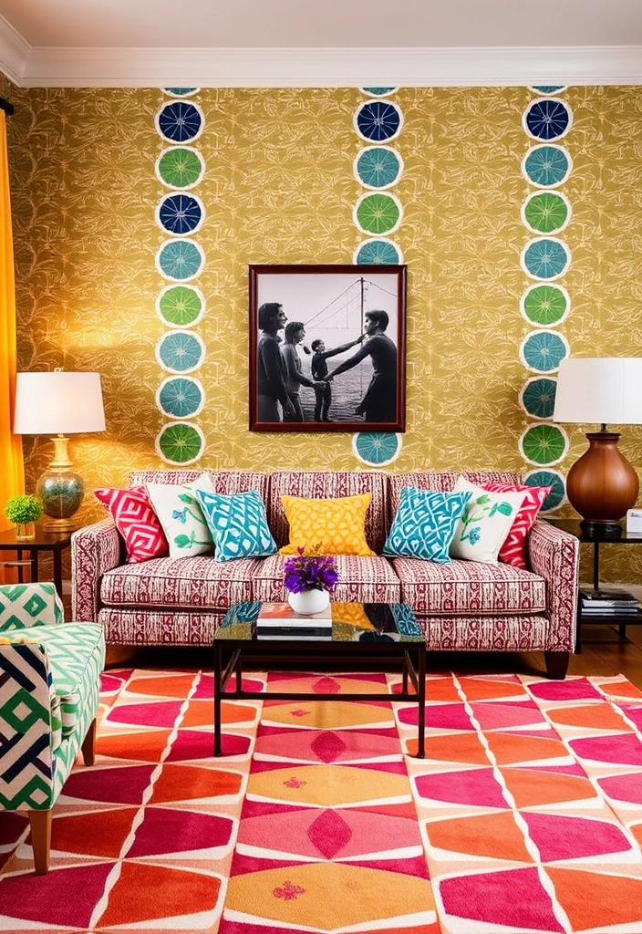 15 Living Room Makeover Ideas That Will Wow Your Guests (Especially #9!) - 10. Bold Patterns