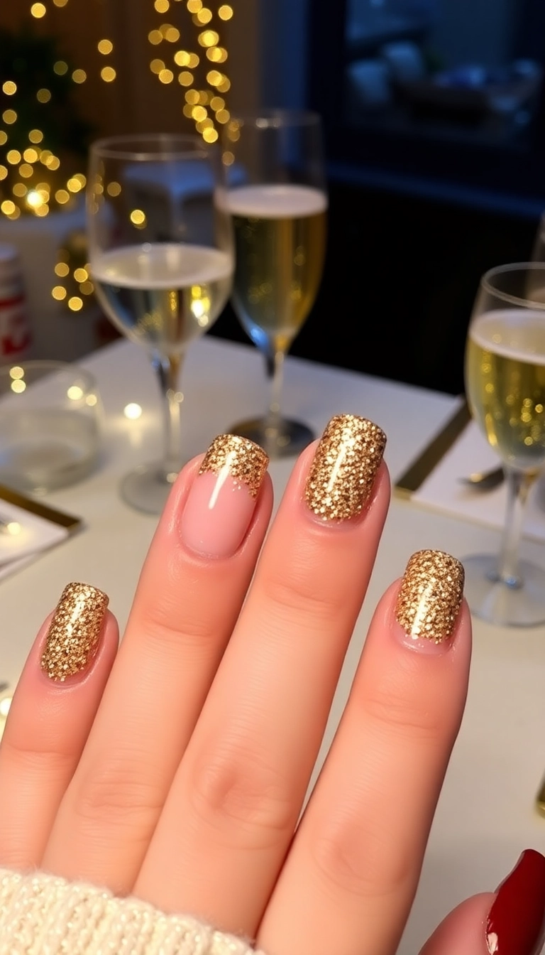 20 Fun New Year Themed Nails Designs That Will Kickstart Your Celebration! - 11. Sparkling Glitter Gradient