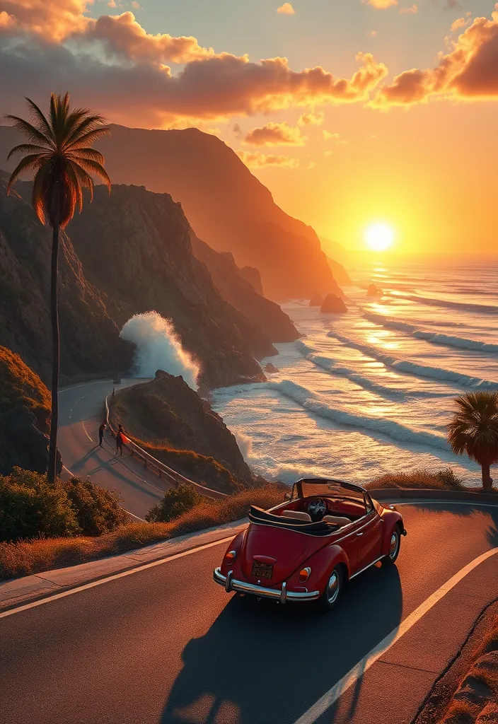 Hit the Road: 11 Scenic Routes for the Ultimate European Summer Aesthetic Road Trip! - 7. The Pacific Coast Highway, California, USA