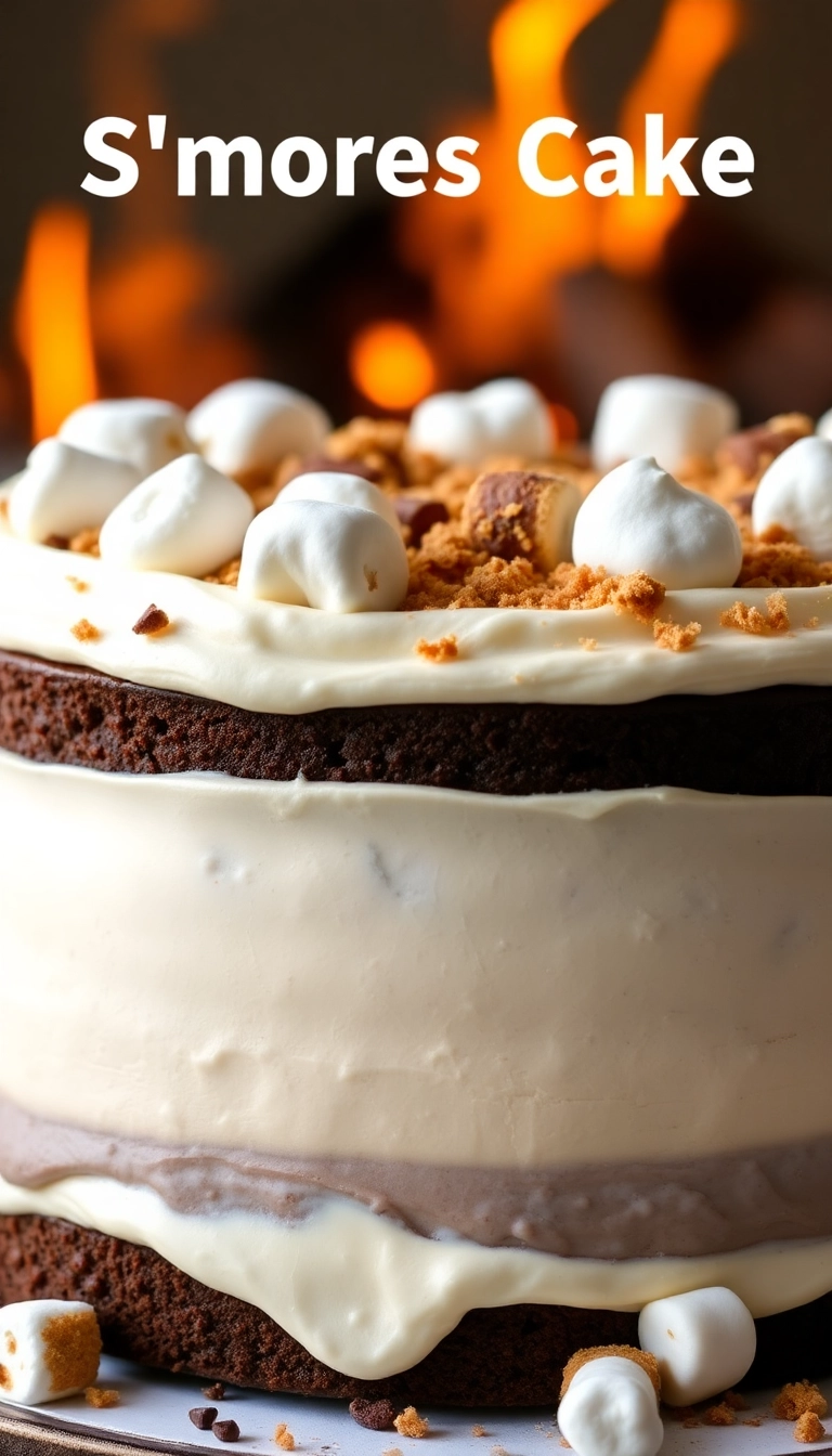 21 Fall-Themed Cake Ideas That'll Make Your Taste Buds Dance! - 19. S'mores Cake