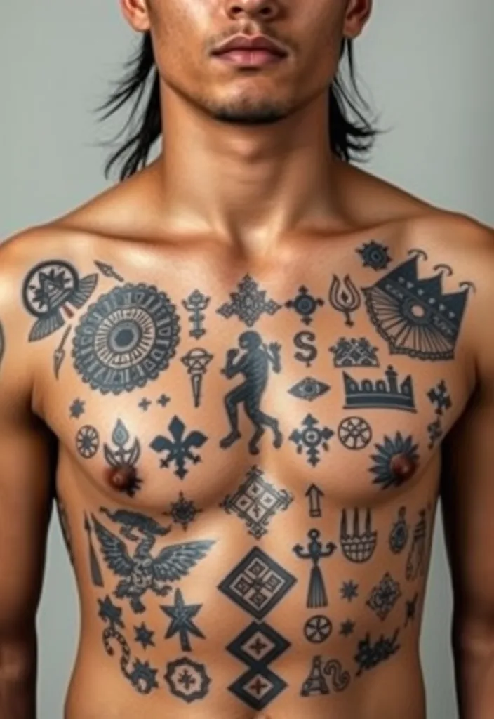 20 Stunning Chest Tattoos for Men That Will Turn Heads (You Won't Believe #15!) - 12. Cultural Symbols