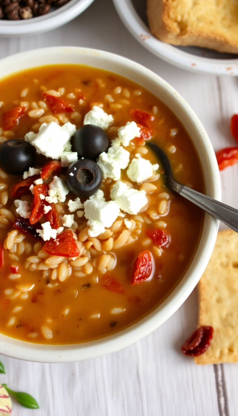 18 Panera Chicken and Wild Rice Soup Ideas That Will Warm Your Soul! - 16. Mediterranean Chicken and Wild Rice Soup