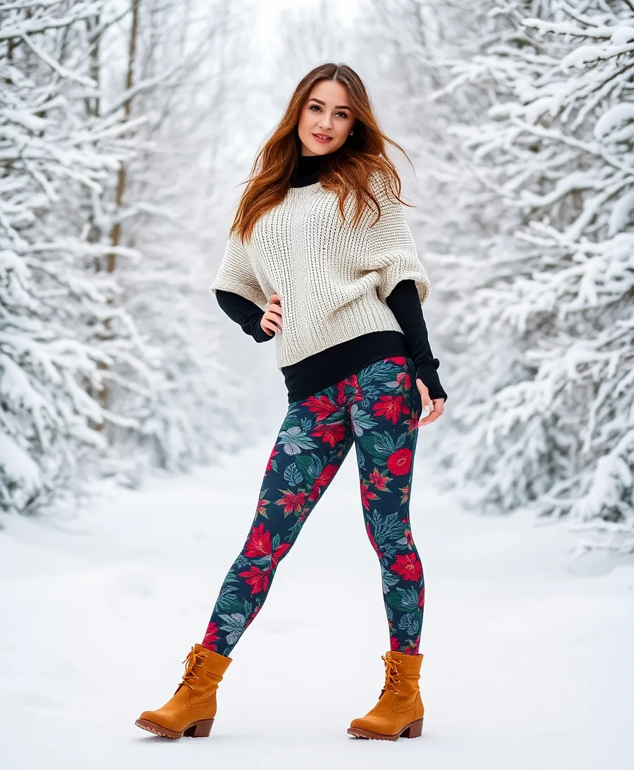 20 Après Ski Style Outfits That'll Make You the Star of the Slopes (You Won't Believe #12!) - 11. Printed Leggings