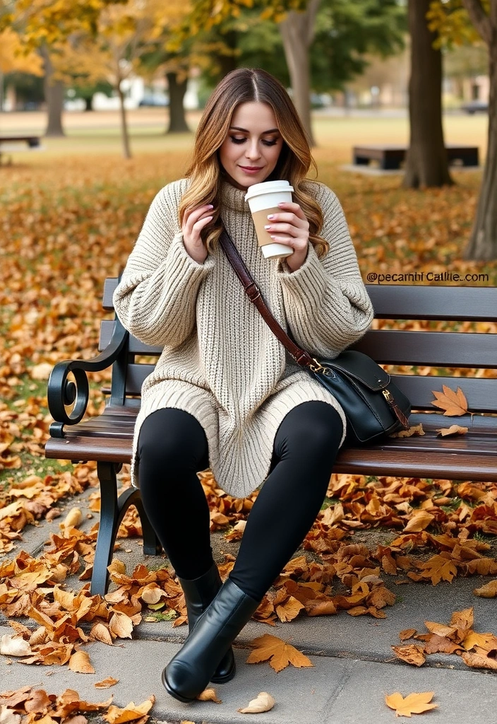 15 Casual Outfit Ideas That Will Make You the Queen of Comfort (You Won't Believe #8!) - 1. Cozy Knit Sweater and Leggings