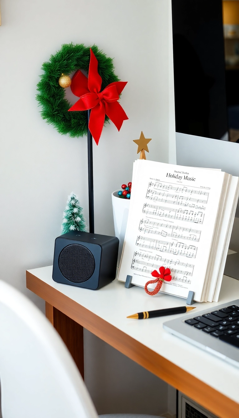 21 Christmas Desk Decorations That'll Transform Your Workspace into a Winter Wonderland! - Christmas Playlist Station